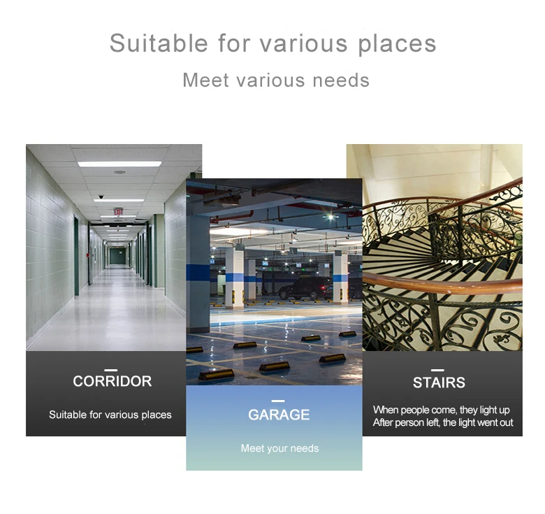 AC220V 12W Indoor Corridor Hotel Infrared Pir Motion Sensor Automatic ...