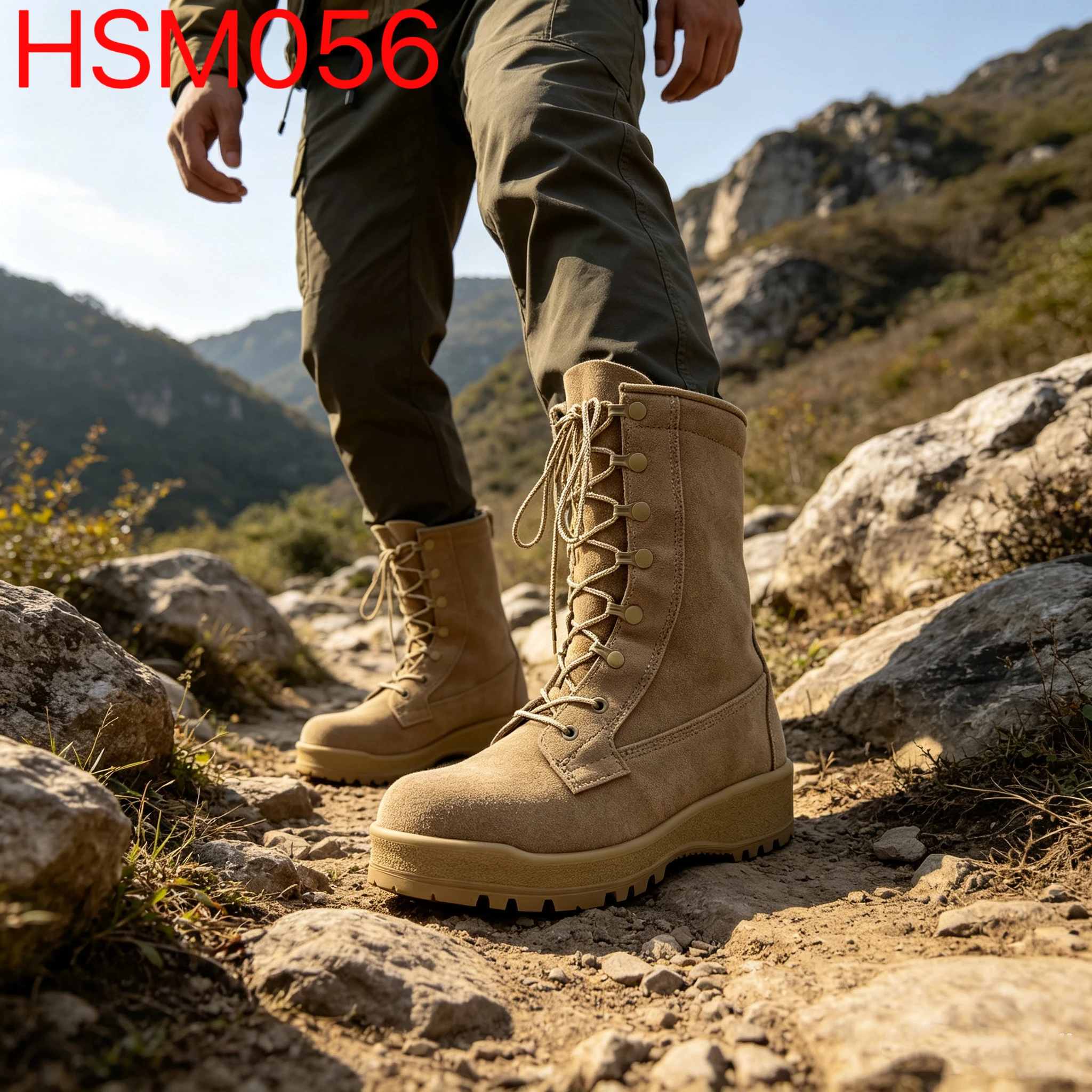 YYR, Sepatu Bot Hiking dengan Sol Karet Tahan Lama untuk Survei di Zona Hutan, Tahan Air, Dilengkapi Kaos Kaki Taktis, Sepatu Bot Perlengkapan Taktis Darurat HSM056