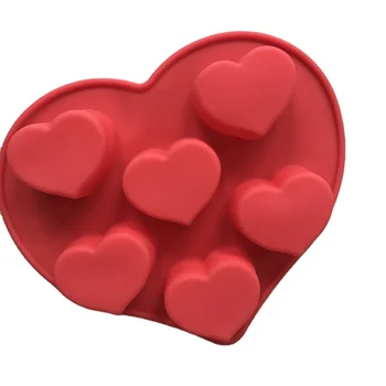 Vdaxvme Stampi per candele in silicone a forma di cuore di San Valentino per candele e sapone a forma di cuore stampi in silicone per cioccolato
