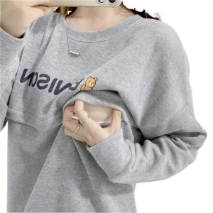 Wholesale Maternity Tops Breastfeeding Hoodies Nursing Clothing