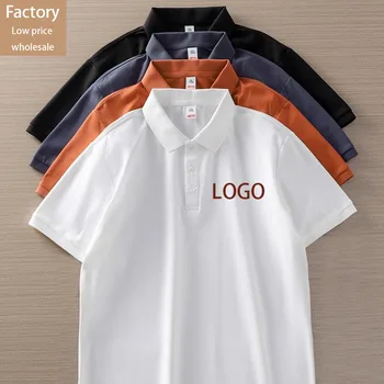 Wholesale Men's Women's Golf Team Polo Shirt Custom Printing Logo Soft Polyester Short Beads Embossed T-Shirts