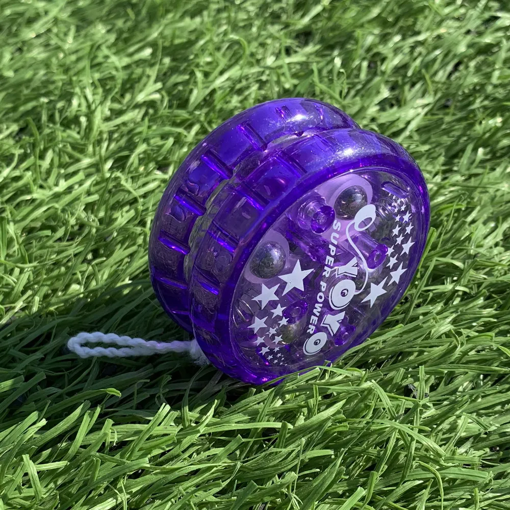 Шар-йо с принтом логотипа на заказ, Детский прозрачный пластиковый двойной клатч, игрушка Йо-Йо со светодиодной подсветкой