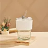 transparent color + cup cover + straw + lid + color box.