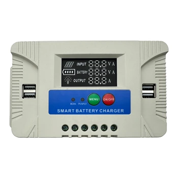 Santer Solar Charge Controller PWM Charging 30A 40A 50A 12v 24v 48v 4USB Digital Display Solar Converter