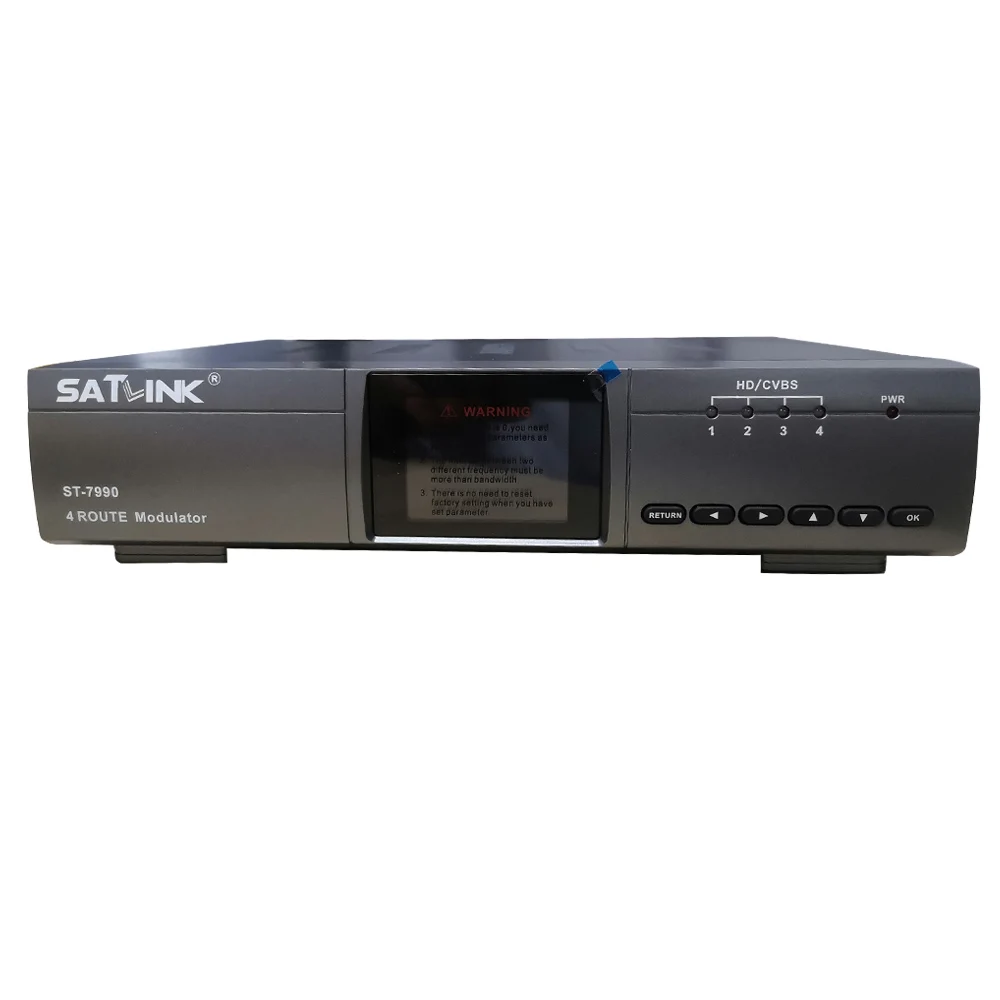Satlink ST-7990 Color LCD Composite Video H.264 Encoder AV HD to DVB-T DVB-C ISDBT Encoder Modulator