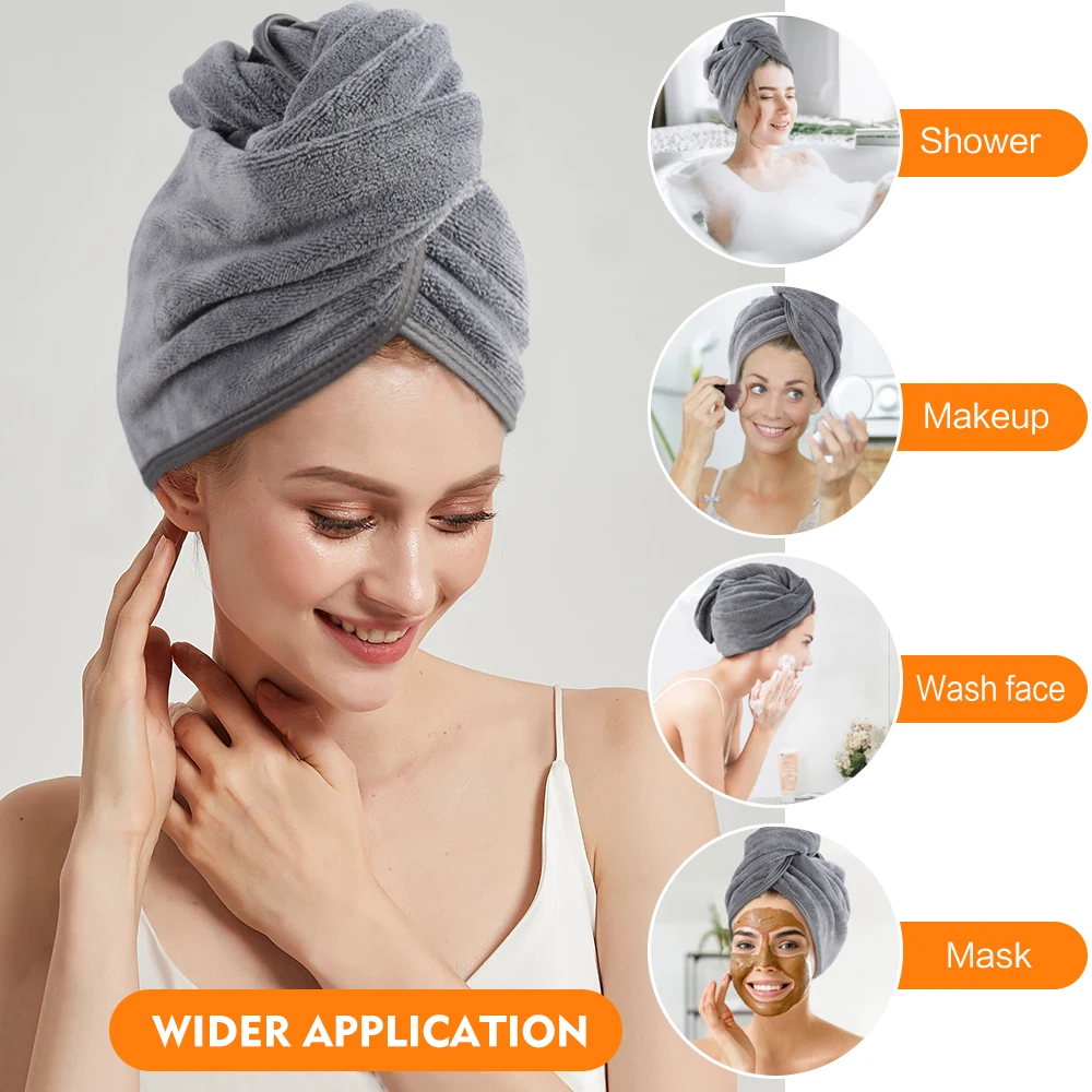 Microfiber Custom Hair Towel Wrap Salon Towel Dry Towels Hair - Buy ...