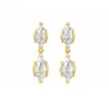 Argento S925 placcato oro con Moissanite completa