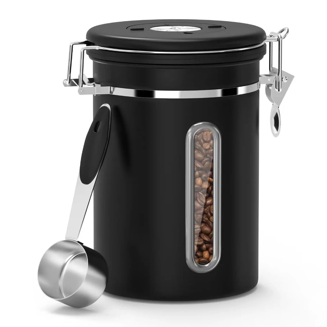 1000g Stainless Coffee Bean Canister Storage Container - Image 7
