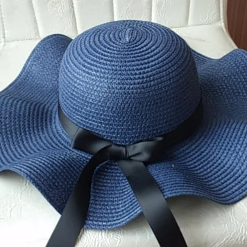 navy blue floppy sun hat