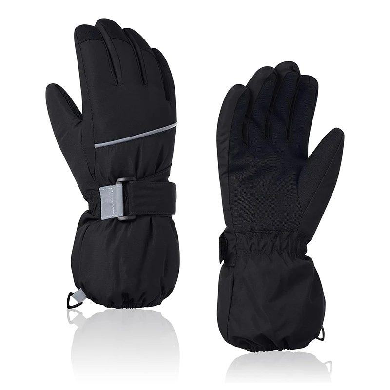 warm winter gloves for men and women skiing gloves with split fingers waterproof touch screen ski gloves