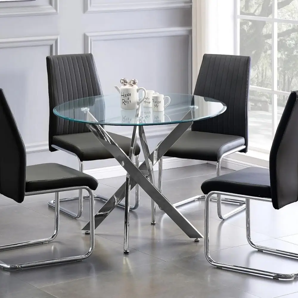 Modern Farmhouse Plastic Black Marble Dining Table Set Ethan Allen Wingback Grey Fabric Dining Chairs Used Dining Room Sets