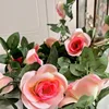 Rose vine, 16 flowers, champagne color, large blossoms, 1 vine.