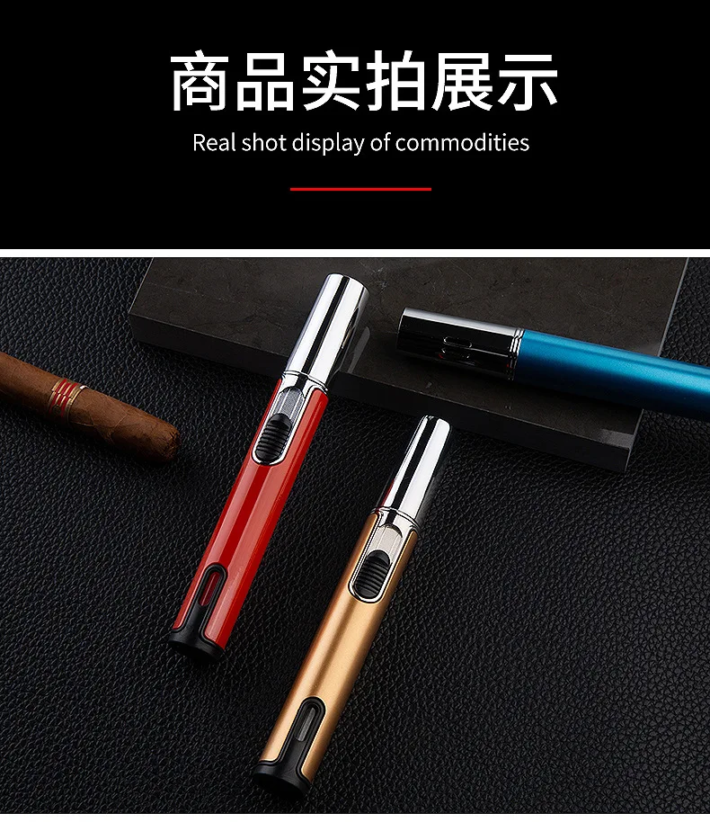 6inch Refillable Gas Pen Lighter Adjustable Jet Flame Butane Lighter