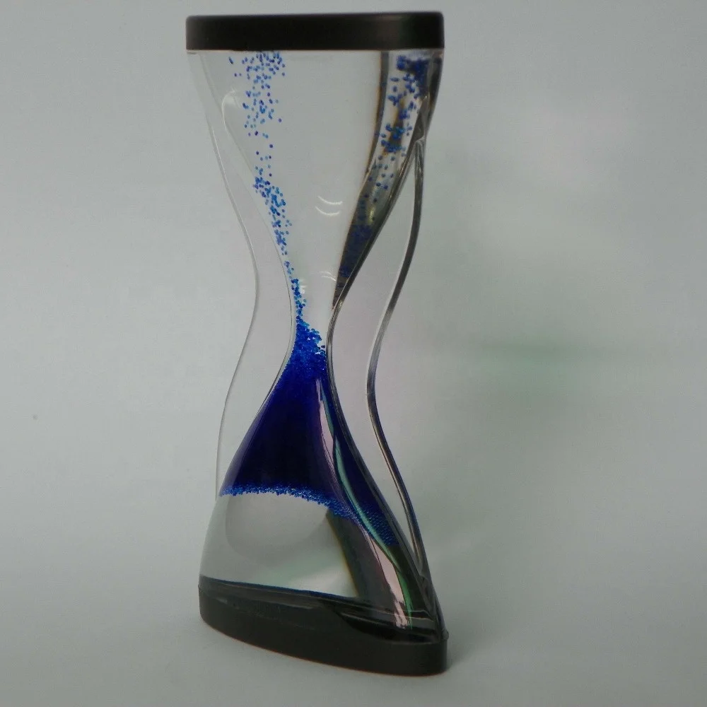 Acrylic Antigravity Counter Reverse Flowing Calming Relaxing Visual Educational Liquid Water Sand Clock Glass Timer Hourglass