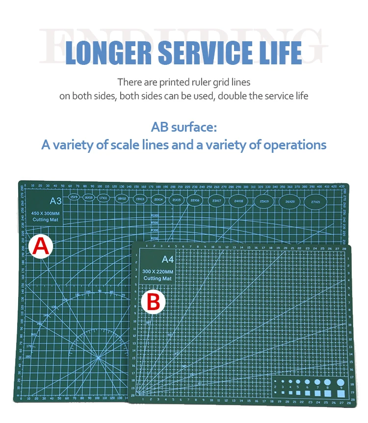 Double Sided Sticky Craft Accessories Mat Sewing Blue Cutting Mat A2 A3