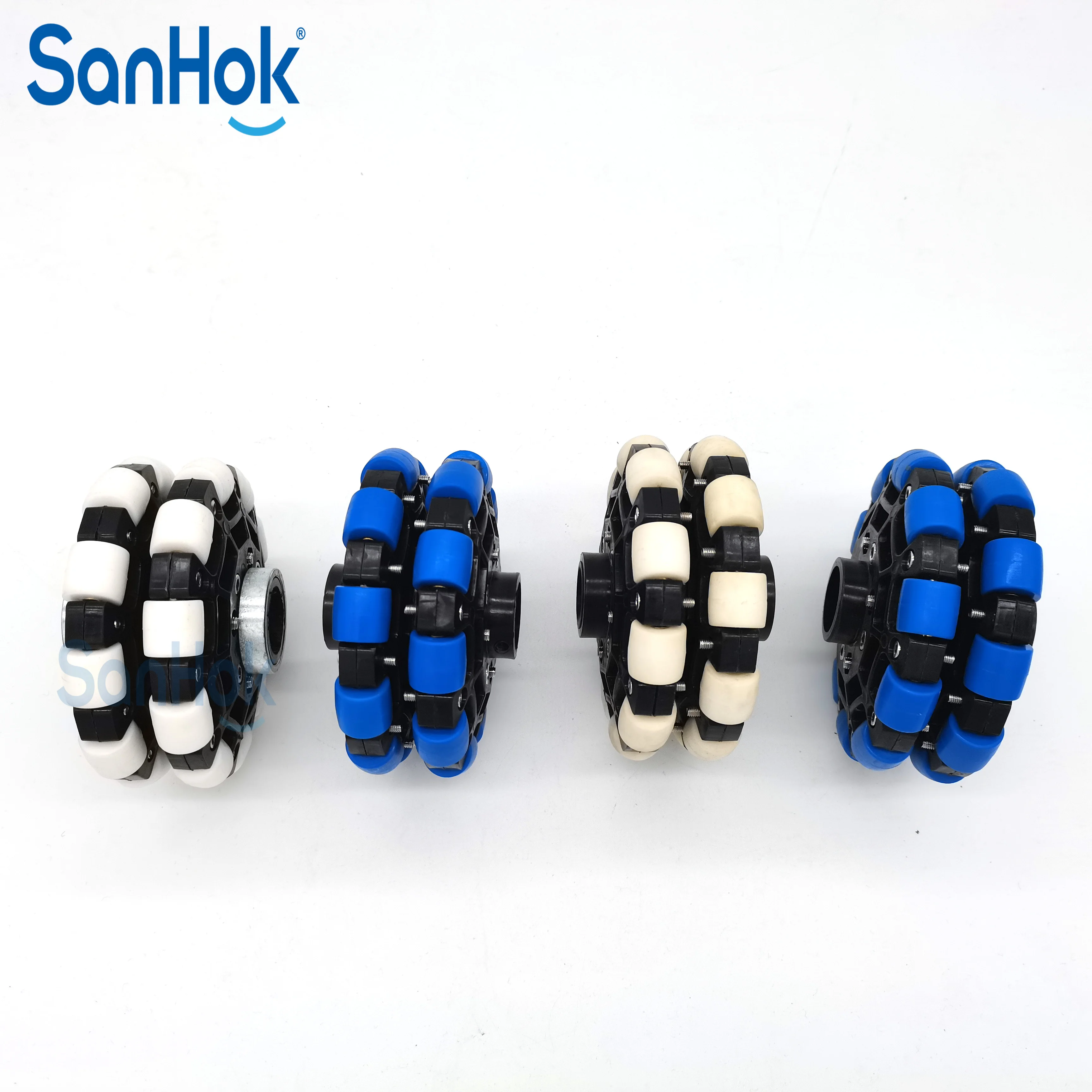High Quality 8-Inch Forklift Motor with 60Kg Load Capacity 4 Pcs 120Mm Macnum AGV Omni Wheel Nylon and Rubber Material