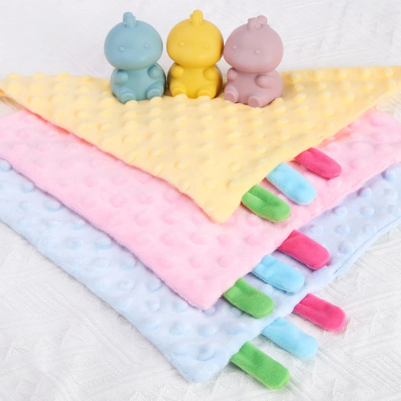 Baby Comforter Sleeping Blanket Teether Toy Super Soft Cotton Baby Lovey Security Blanket for Babies