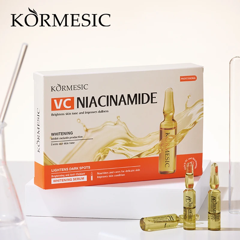 KORMESIC 2ml*7 Moisturizing Whitening Brighten Skin Tone Essence VC Niacinamide Liquid Facial Serum for Face