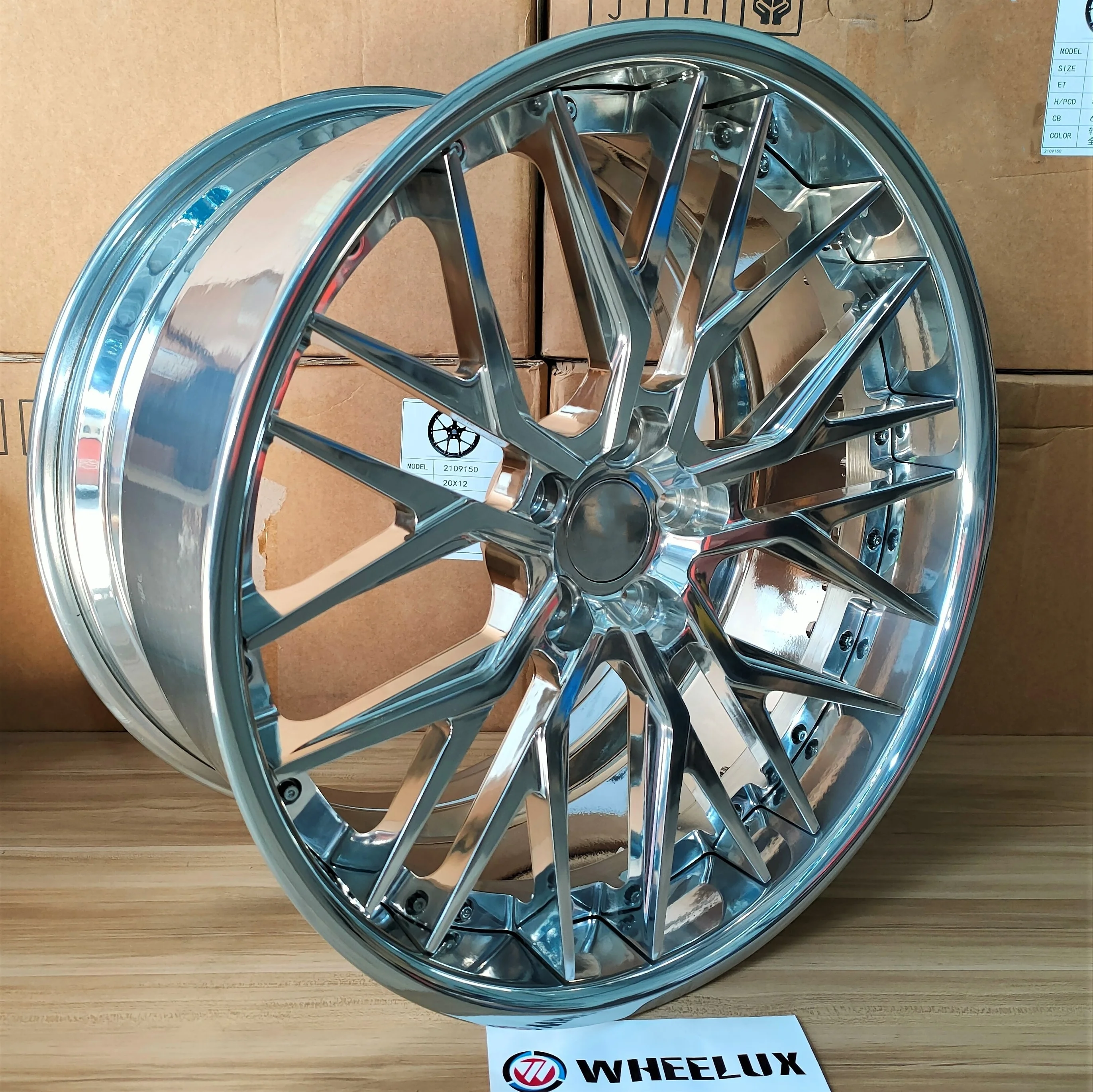 Forged Two Piece Rim Outer Lip All Polished Silver Rims 18 19 20 21 22 Inch PCD 5X120 for corvette C8 C7 ZR1 Z06 C6 C5 Wheels