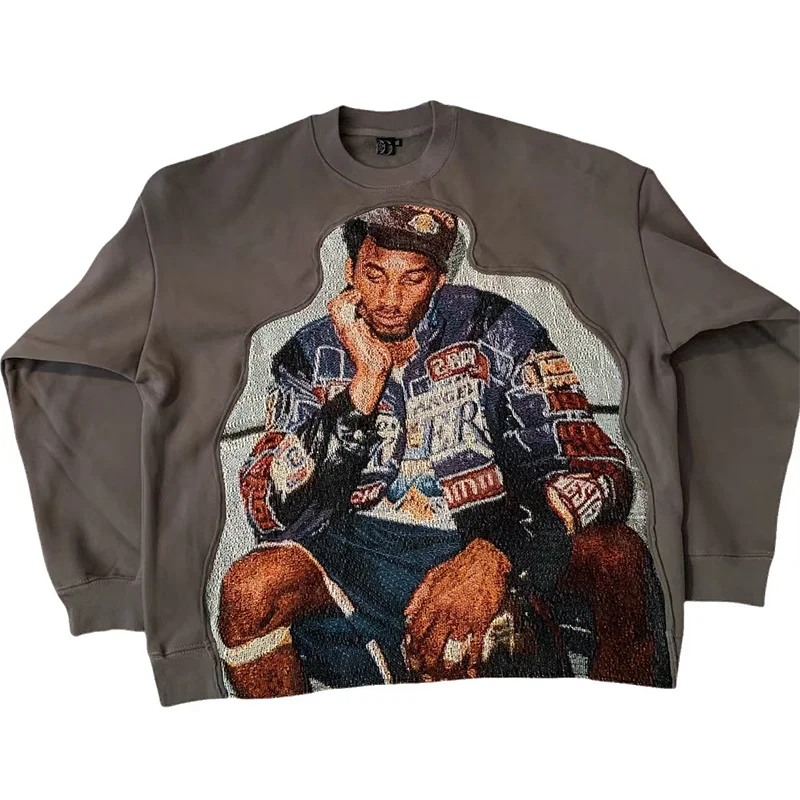 Tapestry Hoodie Manufacturers Custom Streetwear Woven Tapestry Sweater Unisex High Quality