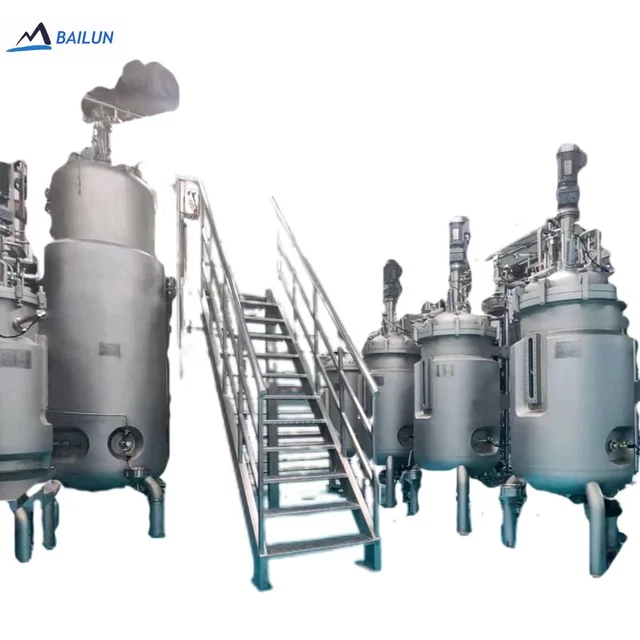 GMP 200L-2000L Multi-Stage double Stainless steel Bioreactor system with 500L Feed tank