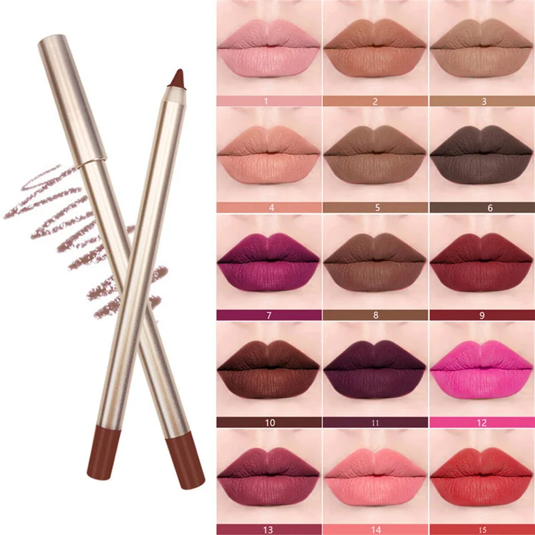 Custom Private Label Lip Liners Pencil Waterproof Matte Velvet Lipliner ...