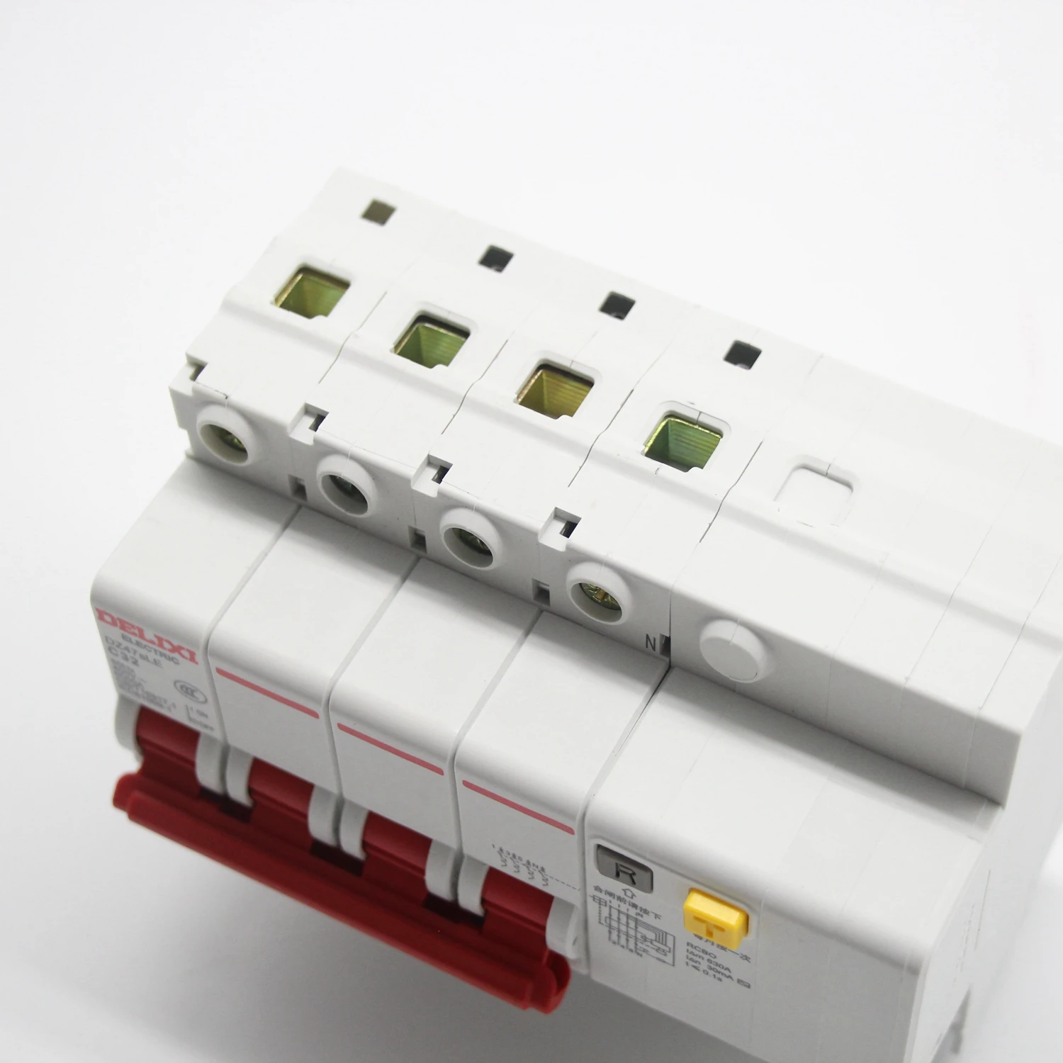 DELIXI DZ47SLE Circuit Breaker 4 Pole 63A MCB Earth Leakage