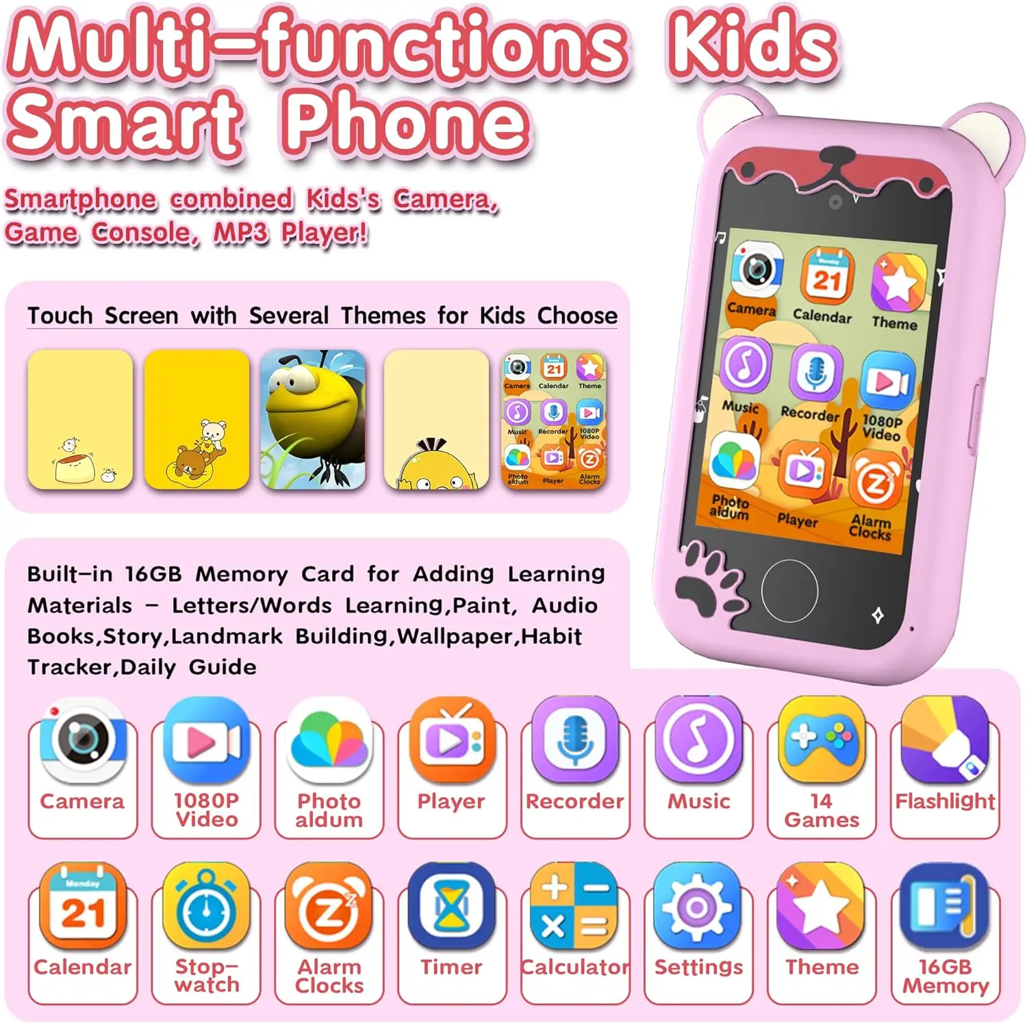 Kids Smart Phone for Girls Unicorns Gifts for 8-10 Years