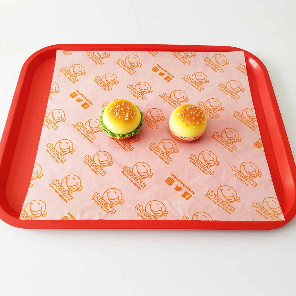 Deli Food Wrapping Paper Custom Greaseproof Wax Paper Food Grade Tissue Paper Printed