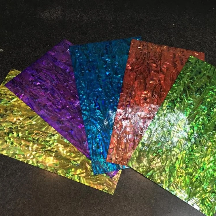 Hot Selling Dyed Colored Abalone Shell Laminate Veneer for Wall Paper Furniture Inlay Guitar Accessories