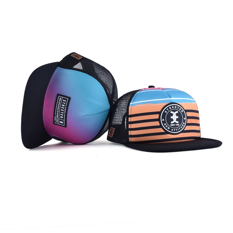 Wholesale or Custom Sublimated Logo Custom Cap Cotton Trucker Hat