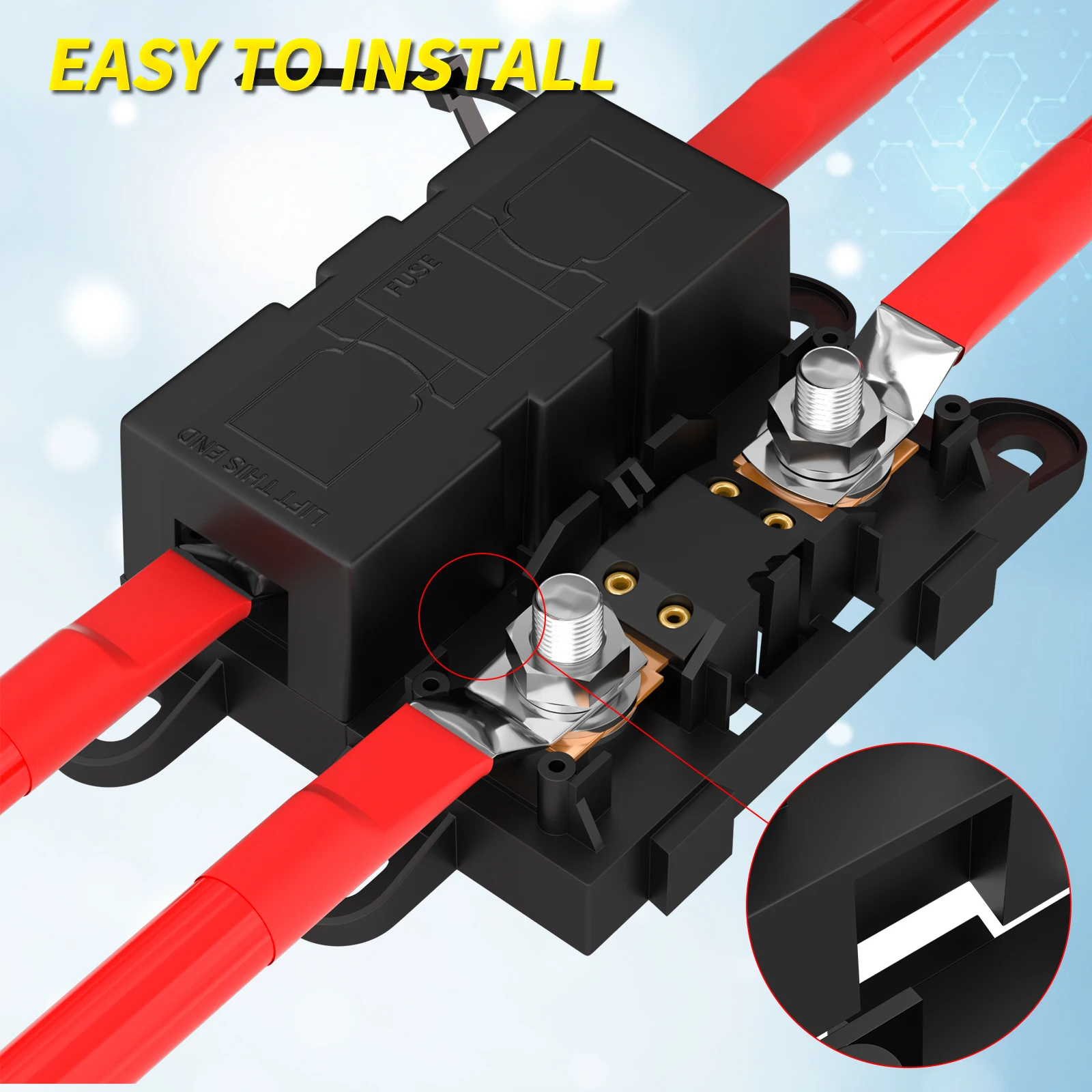GZCRDZ - Scatola portafusibili a lama, 6 vie, 32 V, con luce LED di avvertimento e copertura impermeabile per auto, barca, triciclo,RV