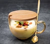 Amber (cup+bamboo lid+cherry blossom spoon)