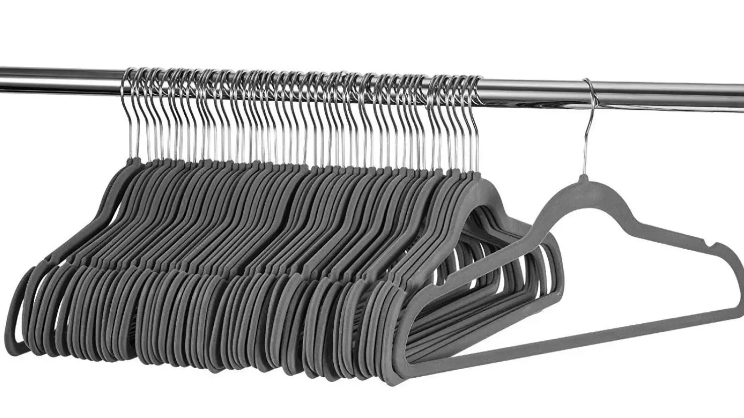 Wholesale Premium 50 Pack Black Nonslip Laundry Velvet Clothes Hangers