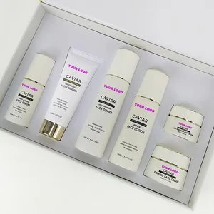 Multi-Step Routine Brightening Hydrating Skin Care Set with Hyaluronic Acid & Niacinamide Dullness Reduction for Even Skin Tone