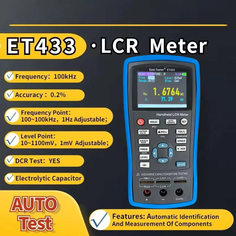 ET43 Serie LCR-Messgerät Hochleistungs-Handheld-Digital-LCR-Meter 2026 mit 100Hz einstellbarer Ausgangsfrequenz für Prüfgeräte – Detail 4
