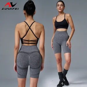 High-Waisted Buttocks Sports Shorts Tight Hip Fitness Pants Quick-Drying Training Running Pilates Clothing