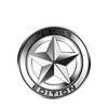 Pentagrama de la Segunda Guerra Mundial - Plata con letras negras