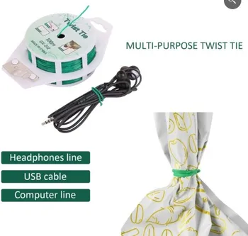 Twist Tie Wire Good Price Gold Garden Bag Bread Roll Plant Plastic Coated Iron Wire Metallic Cable Easy Factory Low Price 100m