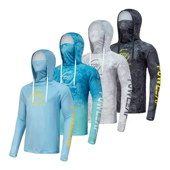 Performance Fishing Hoodie With Face Sun