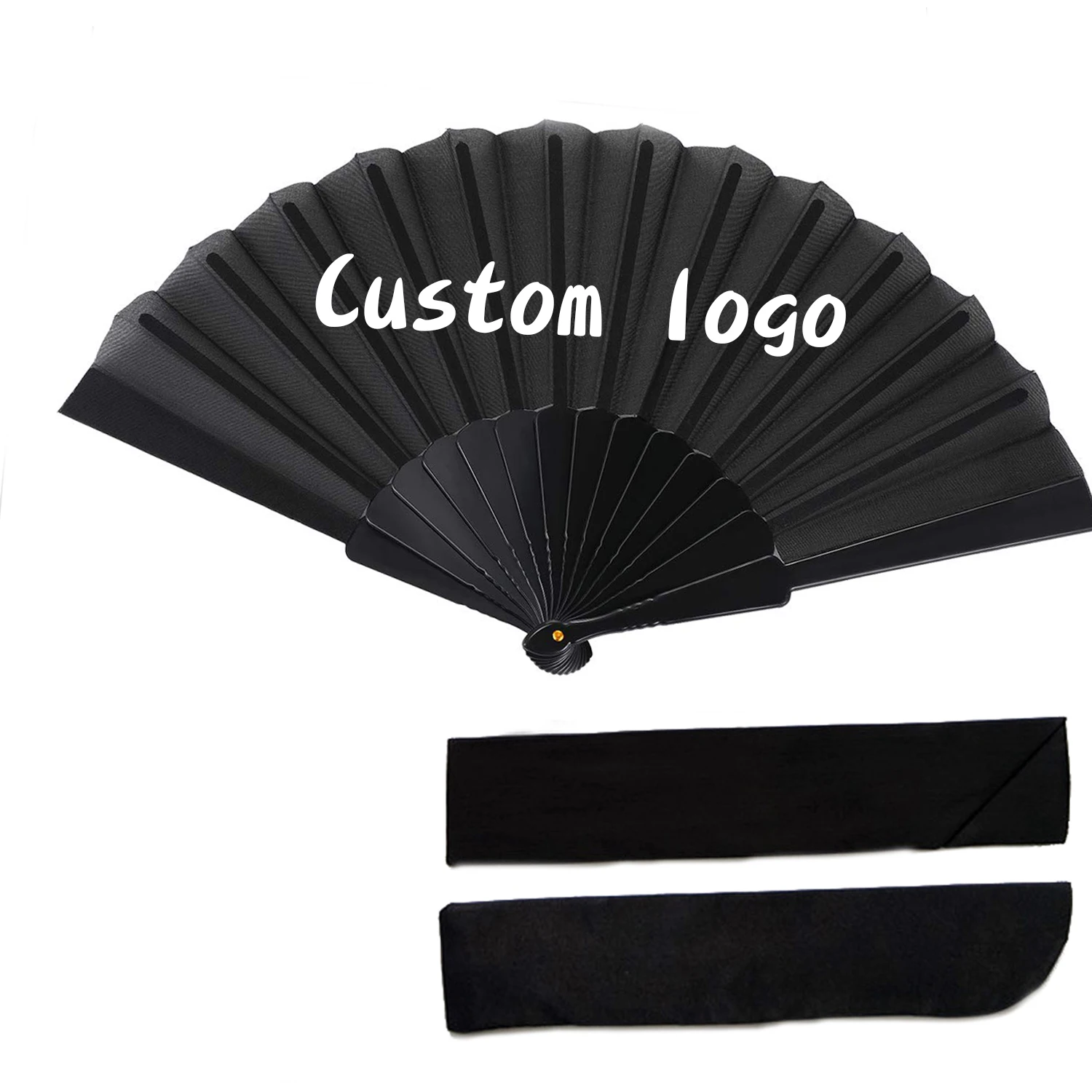 Hot Sale Custom Logo Folding Hand Fans 13 Inch Large Folding Bamboo