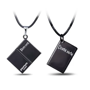 Classic Anime Death Note Necklace Rope Leather Choker Black Book Pendant Necklace