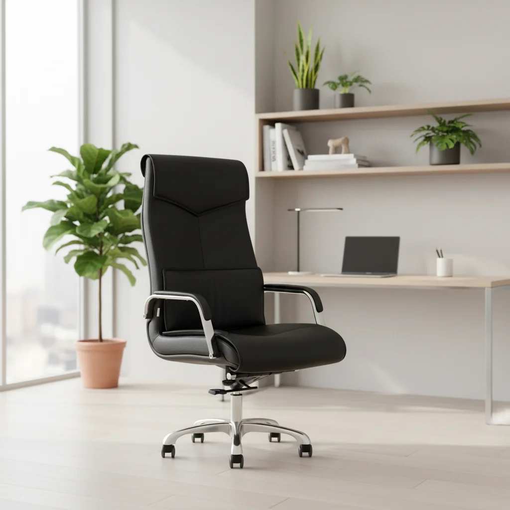 Modern Ergonomic Executive Leather Computer Chair with Adjustable Height 6