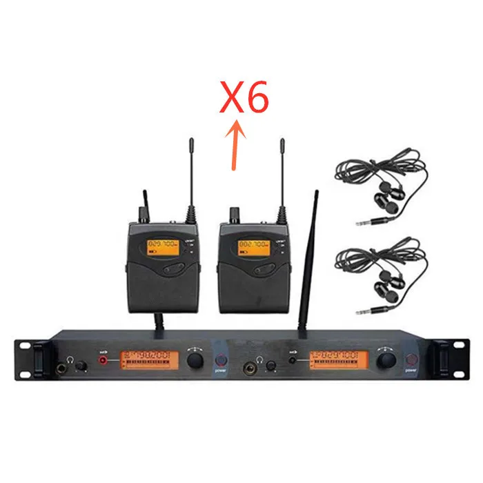SR2050 1 Transmitter 6 Receivers in Ear Monitor Wireless System Monitoring in Ear Monitor System for Band