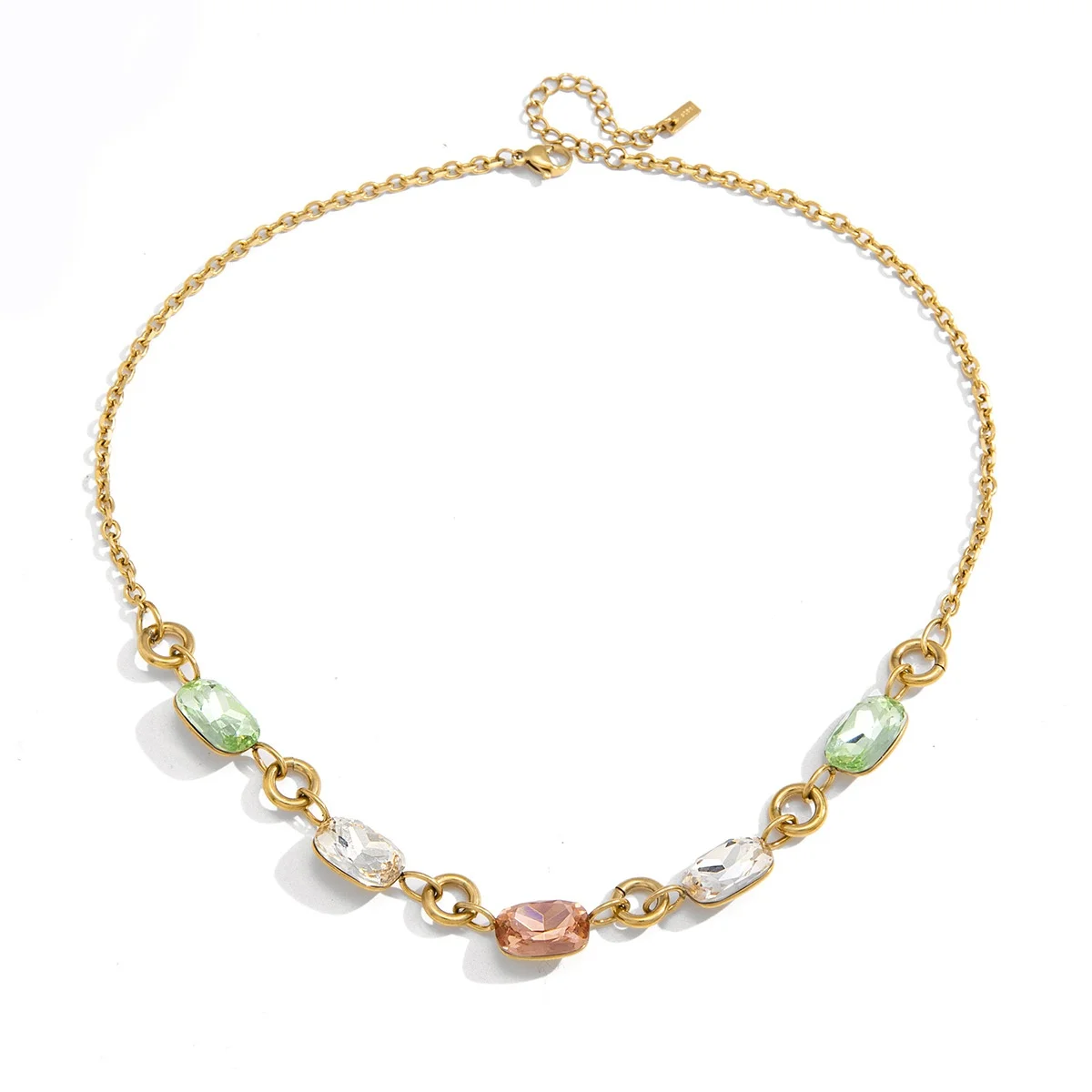 Elegant Rhinestone Stainless Steel Necklace