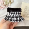 Gonna pied de poule-classica nera-10-17 cm universale