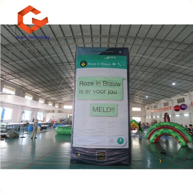 Giant Inflatable Smartphone Model, Advertising Inflatable Cellphone Balloon Custom Inflatable Mobile Phone for Sale