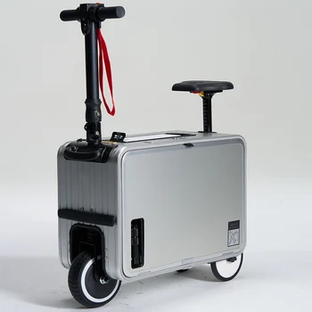 20 Inches Intelligent Riding Luggage Modern Style Light Weight Portable Suitcase with Aluminium Frame Spinner Caster for Travel