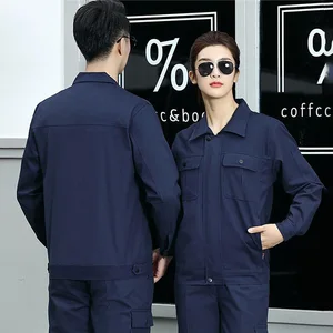Unisex 100% Cotton Double-Deck Overall Labor Protection Clothing Uniform with Logo for Maintenance Mechanic Factory Workshops