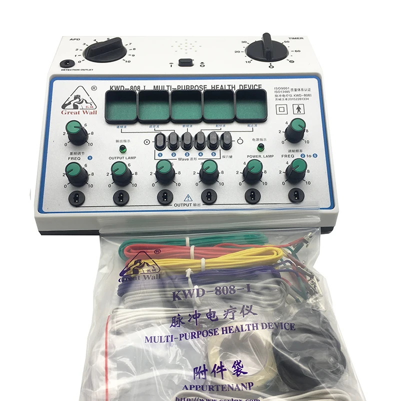 KWD808-I (Great Wall ) 6-channel Body Massage Electric Muscles Stimulator Electric Pulse Acupuncture Treatment Instrument